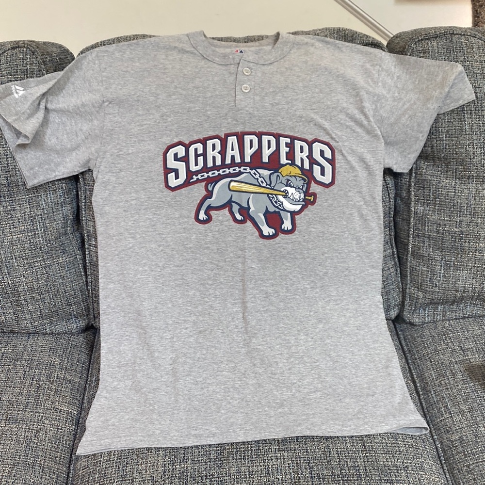 NWOT Scrappers Baseball 2-Button Shirt, Size Men’s L